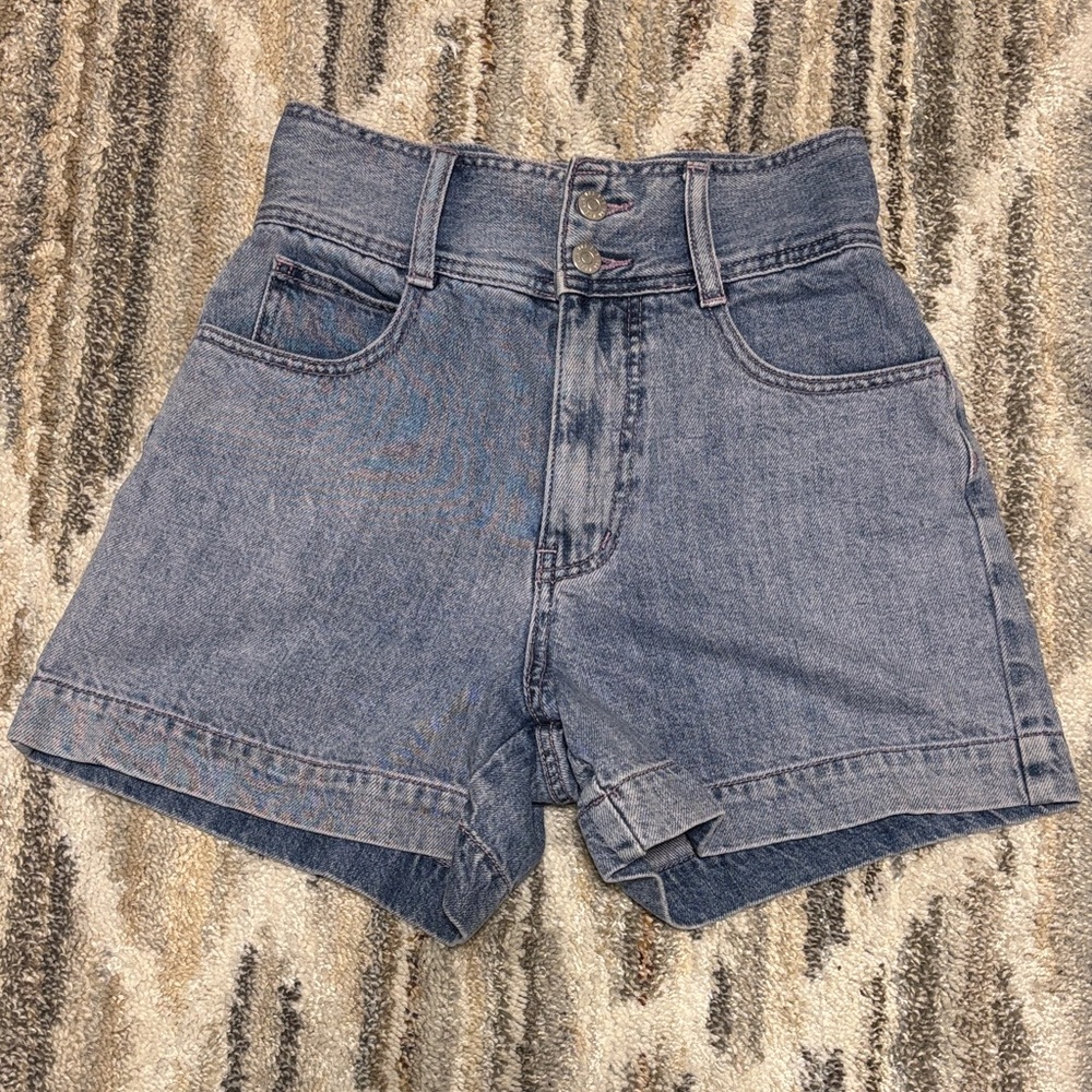 BDG high rise denim shorts